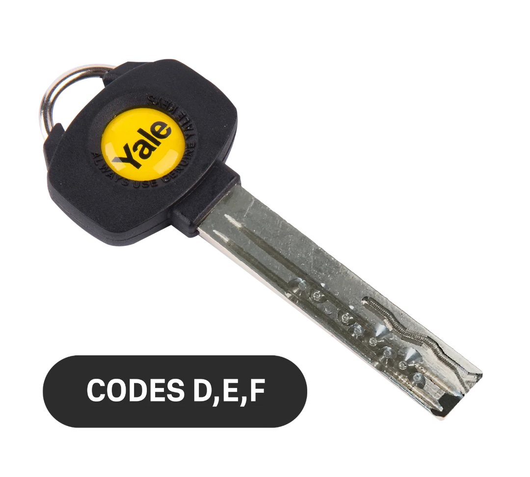 Yale Platinum 3 Star 10 pin D/E/F CODES
